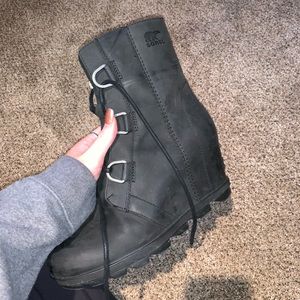 Sorel wedged boots